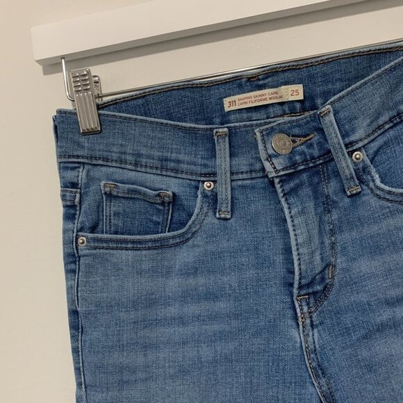 Levi's Denim - Brand New 311 Shaping Skinny Mid Rise Capri Jeans | Light to Medium Indigo Wash